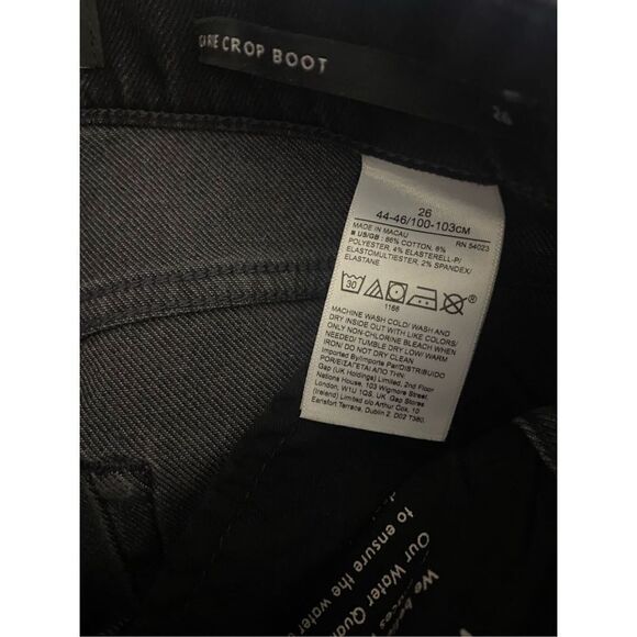 Banana Republic Black Cropped Bootcut Jeans Size 26 - Picture 9 of 9